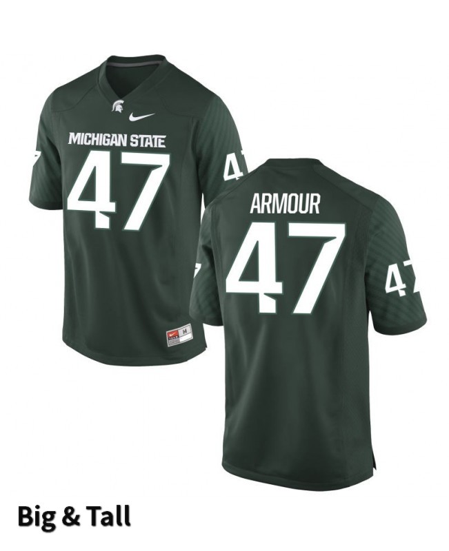 Men's Michigan State Spartans #47 Ryan Armour NCAA Nike Authentic Green Big & Tall College Stitched Football Jersey FY41F48DQ